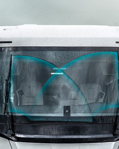 Systém stěračů čelního skla jako v autobuse